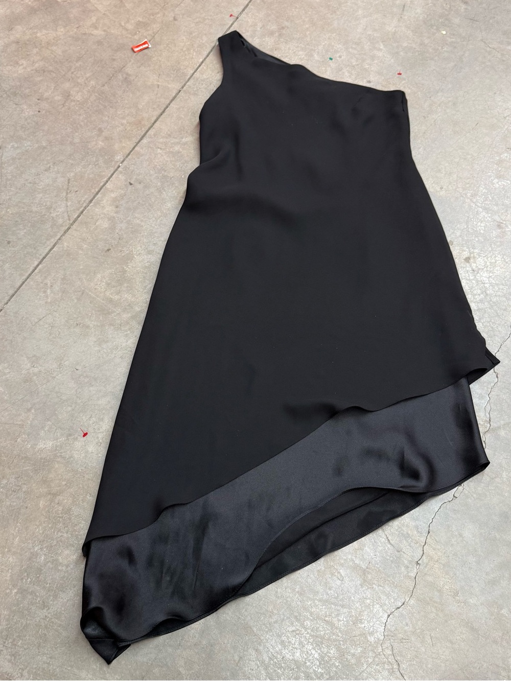 Positive Attitude Black Asymmetric High-Low Dress